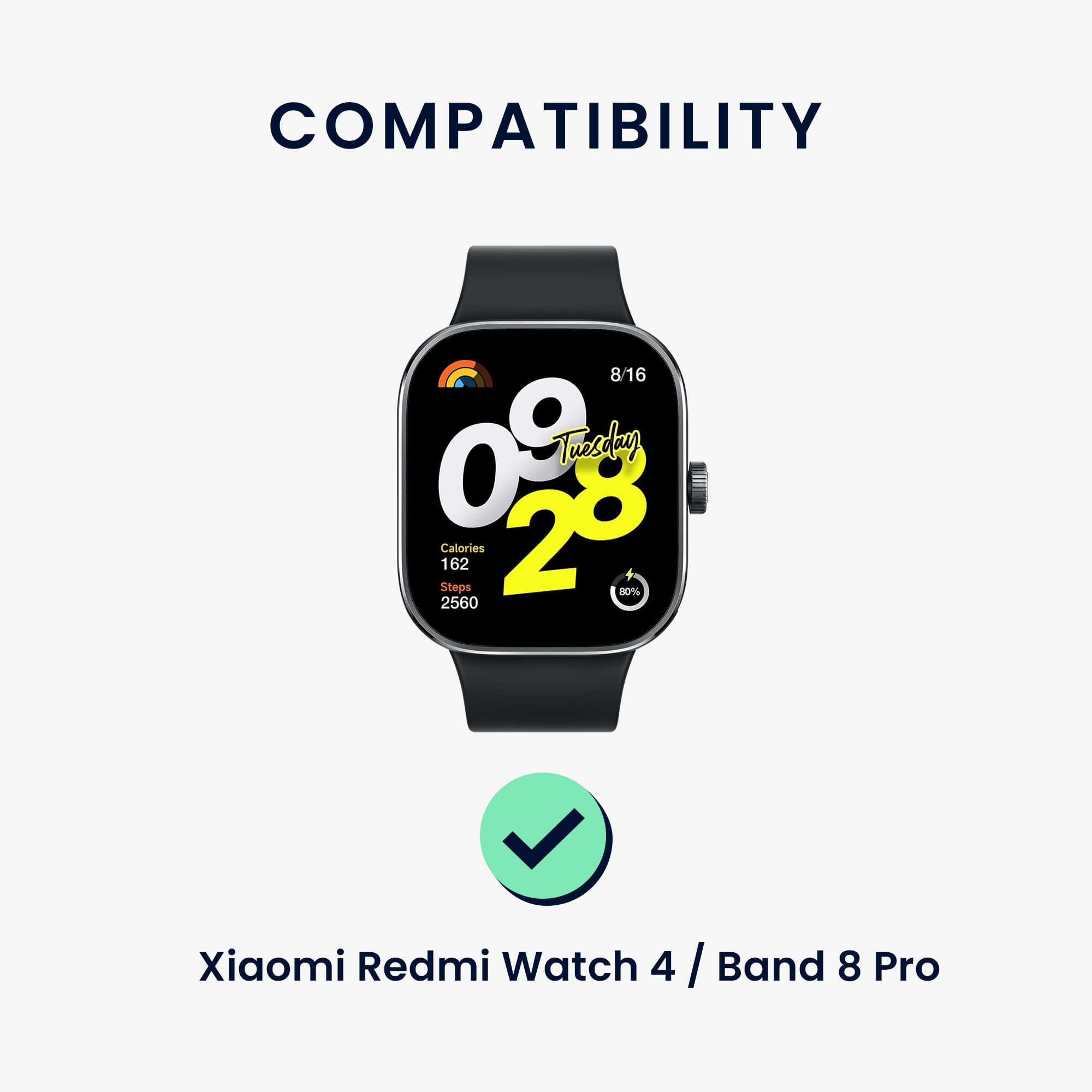 kwmobile Replacement Fitness Tracker Band Compatible with Xiaomi Smart Band 8 Pro/Band 9 Pro/Redmi Watch 5 / Redmi Watch 4-14 - Image 2