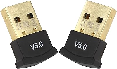 Haisheng 2PCS Bluetooth 5.0 Adaptador Bluetooth 5.0 Adaptador USB Bluetooth PC Mando Bluetooth USB Adaptador Bluetooth 5.0...