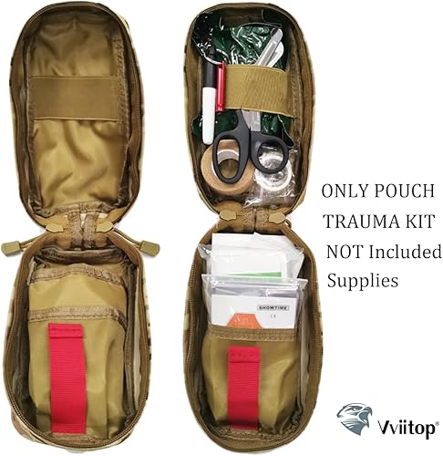 Miniatura 5 de Soporte para torniquete, bolsa táctica portátil de primeros auxilios para trauma pequeño con sistema Molle IFAK bolsa médica, kit de emergencia EMT