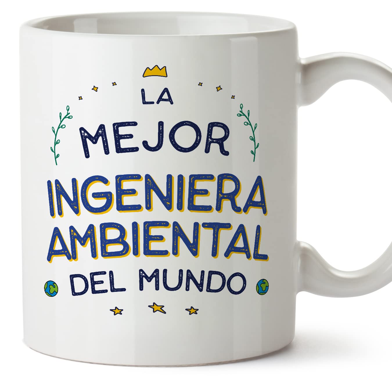 MUGFFINS Environmental Engineer Woman Mug - in Spanish - Mejor del Mundo - Funny Gift for Colleagues - Ceramic 11oz Mug