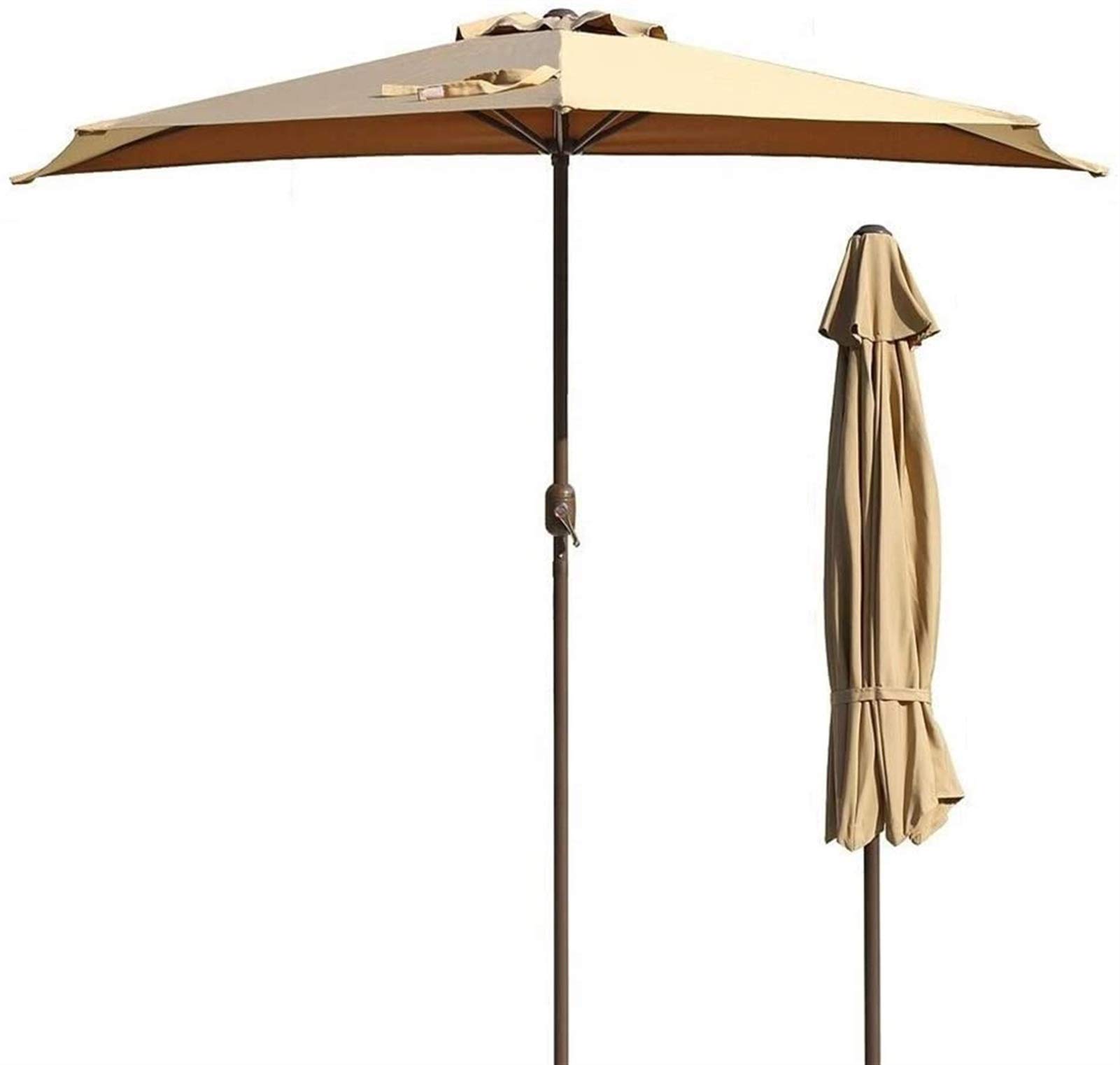 SaryEdge Outdoor Garden Parasols Outdoor Umbrella Patio Parasol Bistro Wall Balcony Door Window Sun Shade Market Umbrella,Without Parasol Base good,