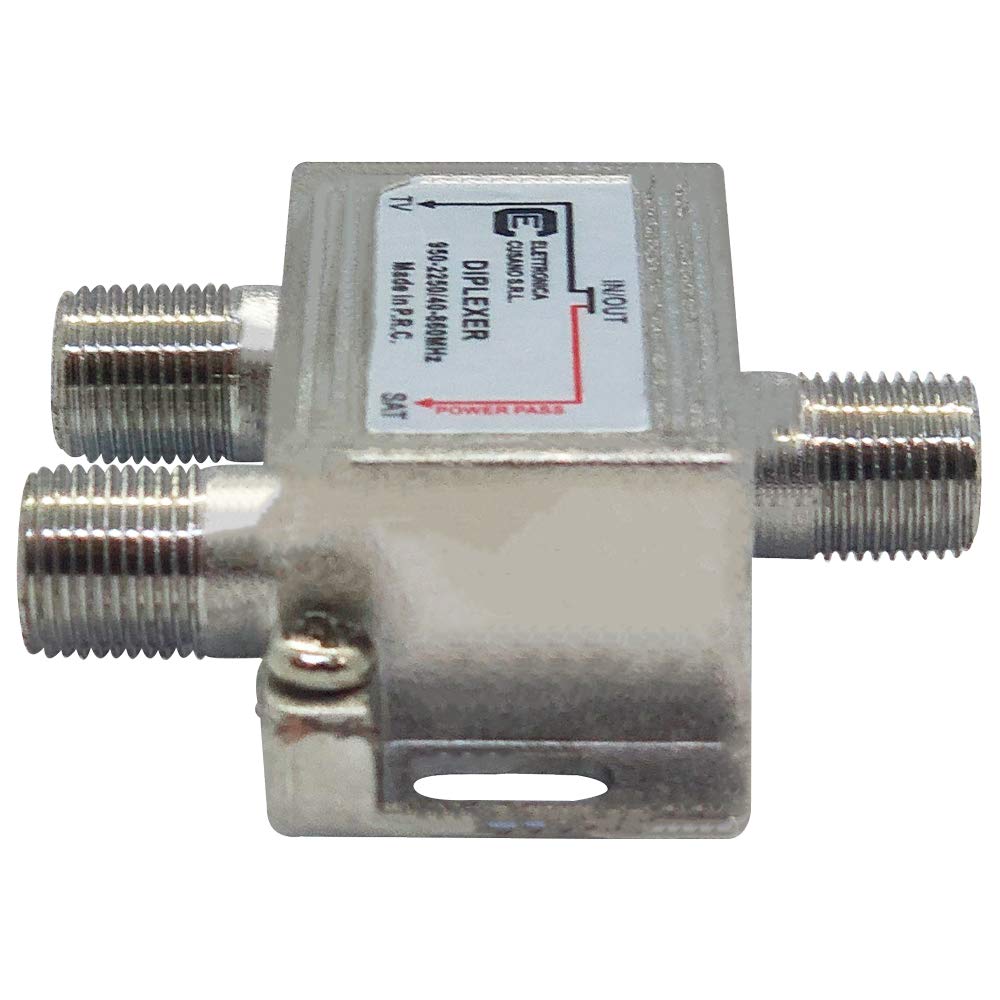 UV40 - Miscelatore Antenna Satellitare e Terrestre, Miscelatore Demiscelatore TvSat, Combinatore Displexer per Segnale Satellitare e Digitale Terrestre, Mix Demix TvSat, Made in P.R.C.
