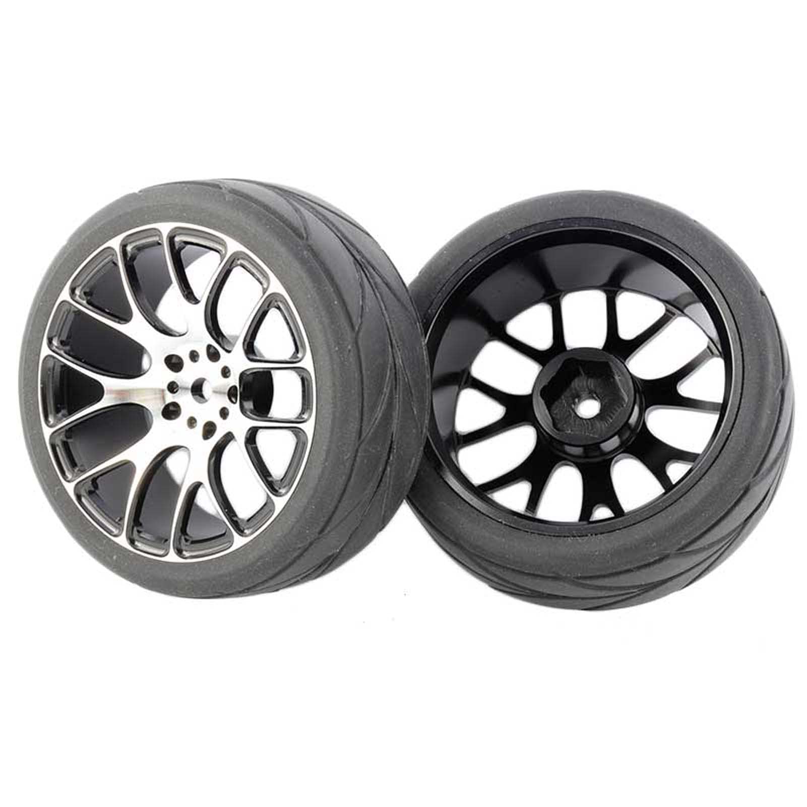 KEEDA 62mm Tires and Metal Wheels Rims for 1/10 RC On Road Drift Touring Car HSP HPI Tamiya Parts (7Y Wheel, Black) - Image 3