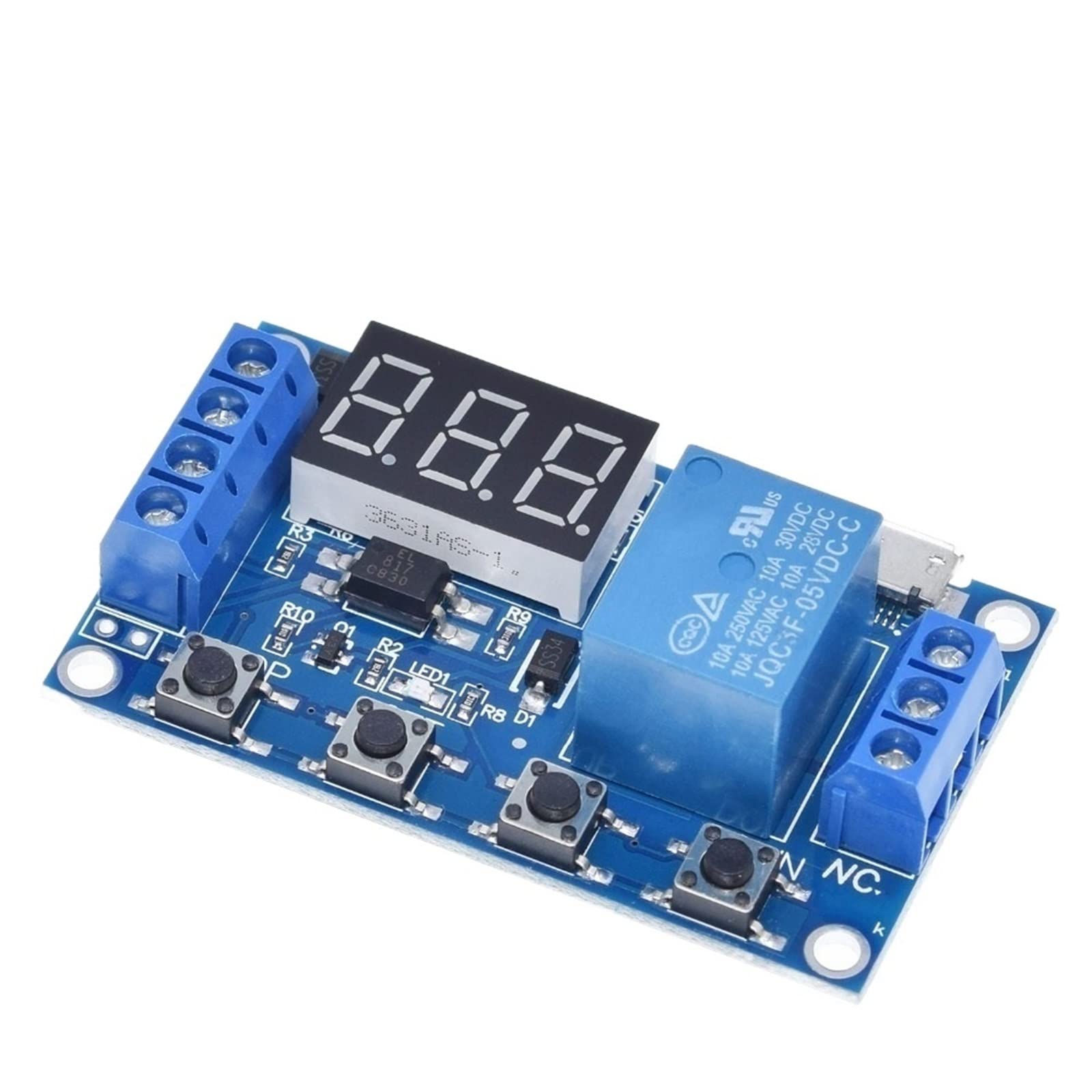 1 Canale 5V Modulo Relè di Ritardo Trigger Interruttore Off/ON Ciclo Temporizzazione 999 Minuti Scheda Rele Pz