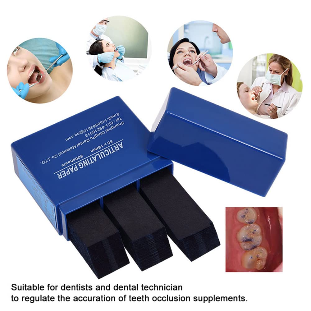 Papel de articulación 600 unidades tiras cuidado dental azul