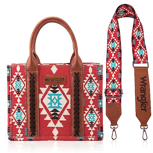 Image of Wrangler Aztec Tote Bag for Women Boho Shoulder Purses and Handbags