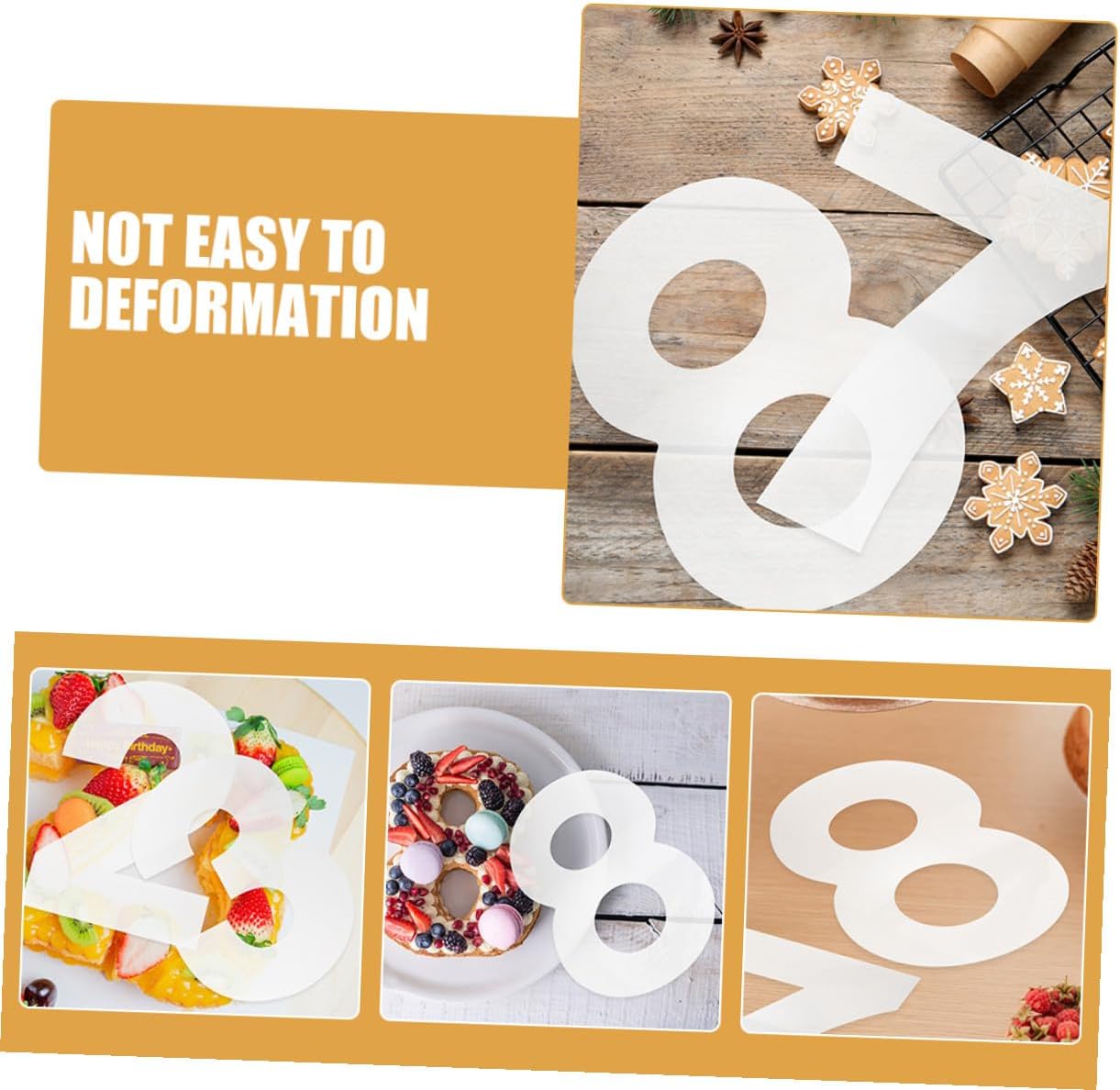 Number Cake Stencils Set 0-8 10-inch Silicone Number Molds for Baking and Mousse Decorating 2 Sets