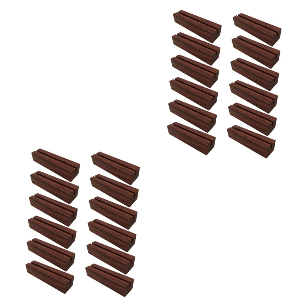 PRETYZOOM Piezas De Soporte De Madera para Números De Mesa Soporte para Tarjetas De Nombre Soporte De Escritorio Soporte De Escritorio Soporte Acrílico para Soportes De Mesa De