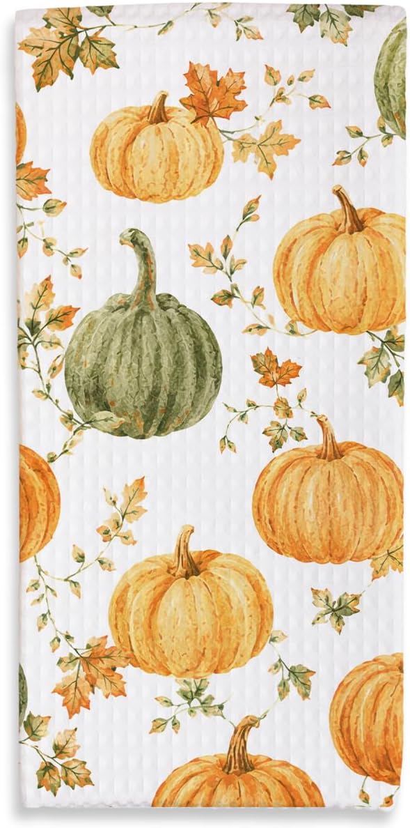Halloween Kitchen Towel, 16 x 24 Inches Pink Ghost Bat Dish Towel, Absorbent Decorative Hand Towels for Kitchen, Bathroom, Holiday Home Decor, for Family & Friends - C01