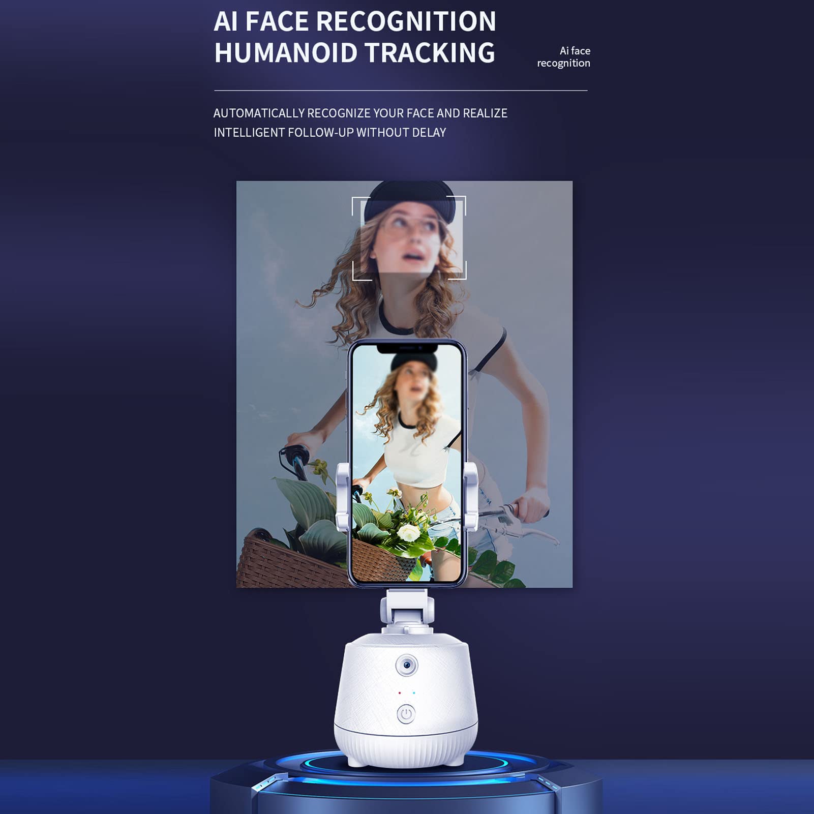 Perche/trépied Intelligent TOKQI Avec Suivi AI Et Rotation 360° – Pour Photo Et Vidéo