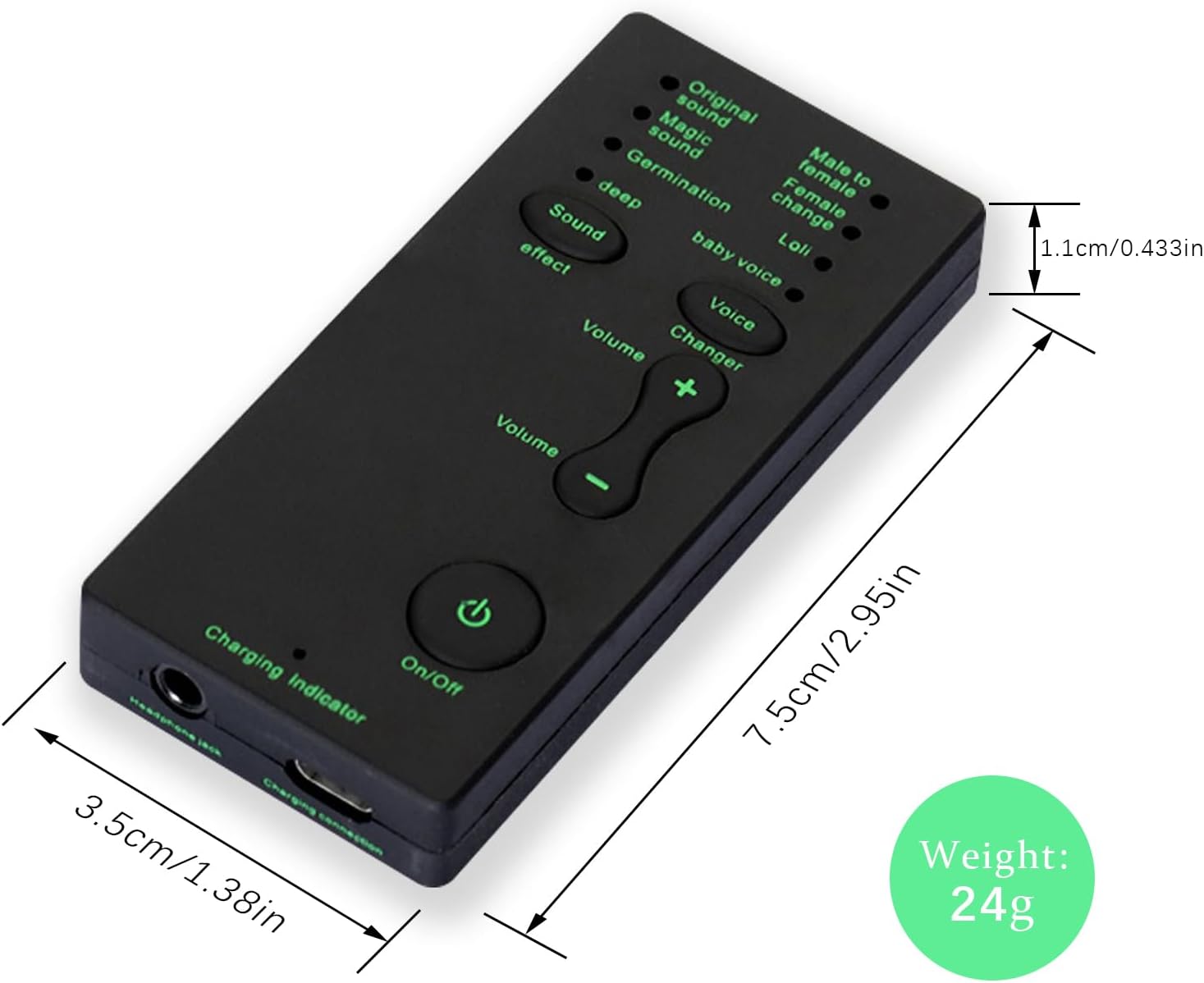 Portable Voice Changer, Handheld Microphone Voice Modulator Disguiser (M1)