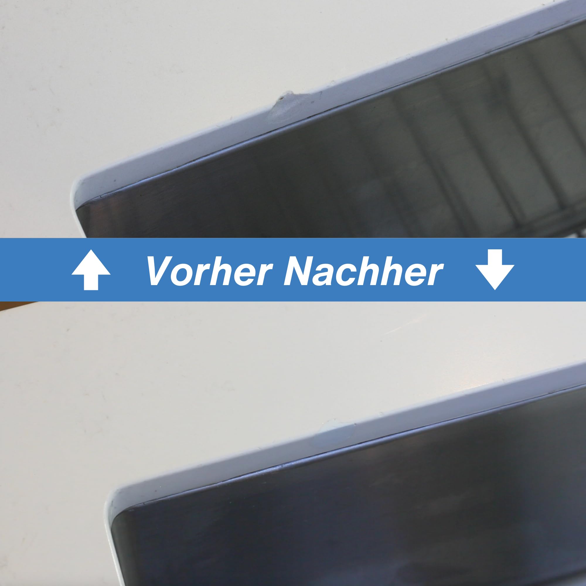 Weiß - Reparaturset für Keramik, Mineralguss, Quarz, Marmor, Porzellan, Fliesen - Abplatzer und Oberflächenschäden - HIMG Surface Repair