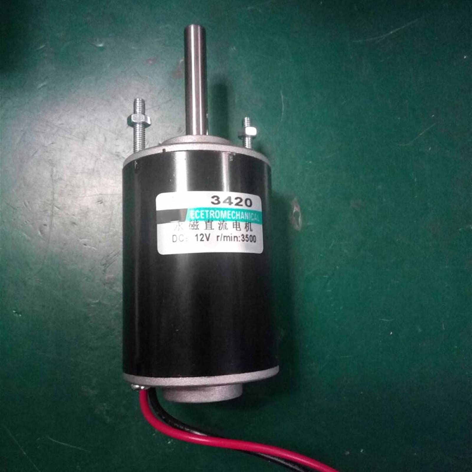PYouo-DC Motor Motor de inversión Ajustable, 3 0W DC 12V 350 0RPM o 24V 7000RPM, Motor de imán Permanente, 51 mm x 71 mm Corriente Continua Motor