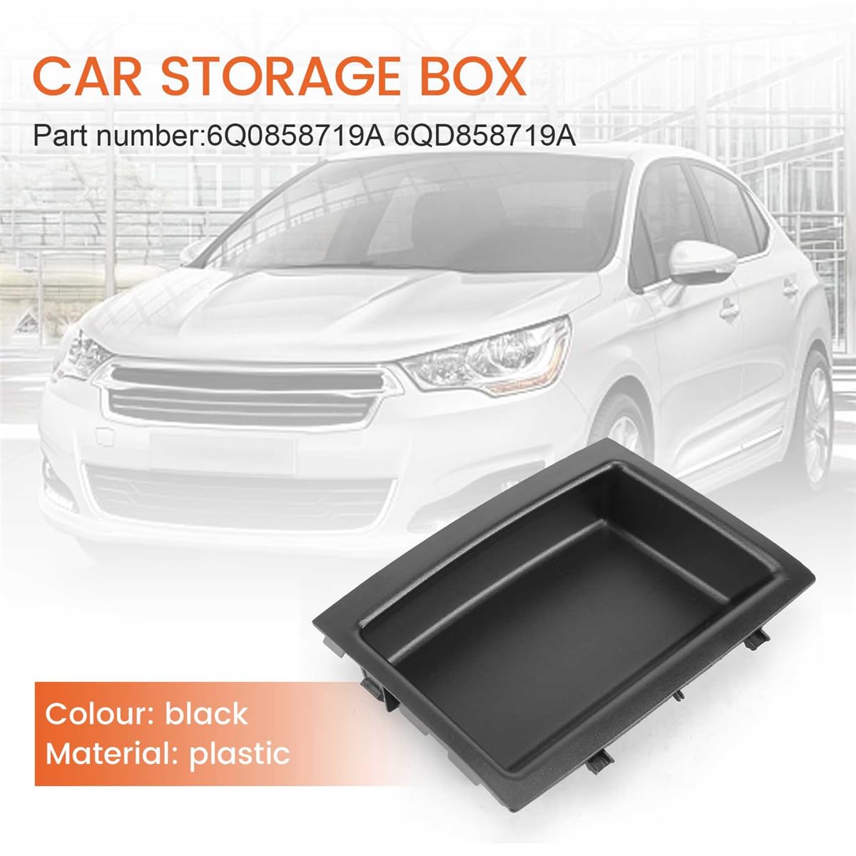 6Q0858719A Vano portaoggetti for Console Centrale Auto for Polo 9N 2002-2008