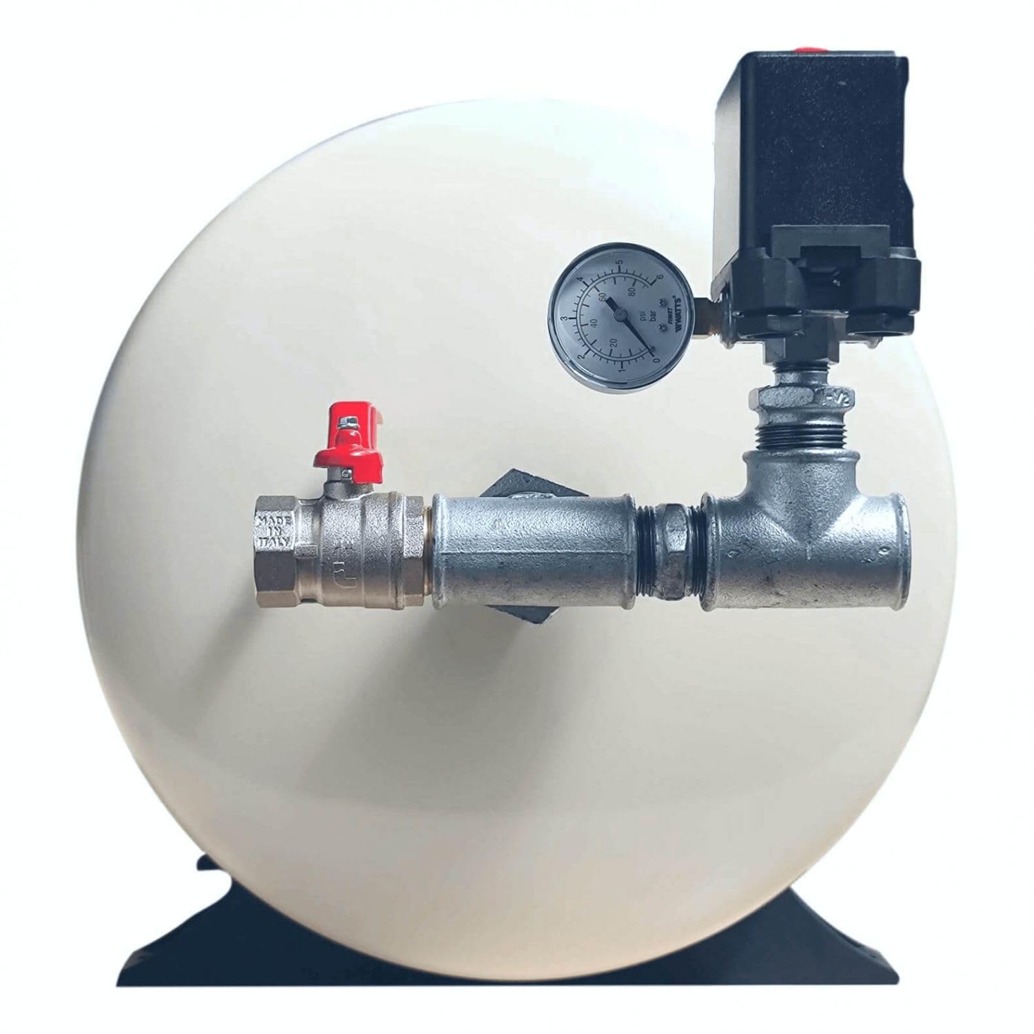 Pompe&Moteur Kit Complet Ballon Surpresseur à Diaphragme Pwb 100l Horizontal