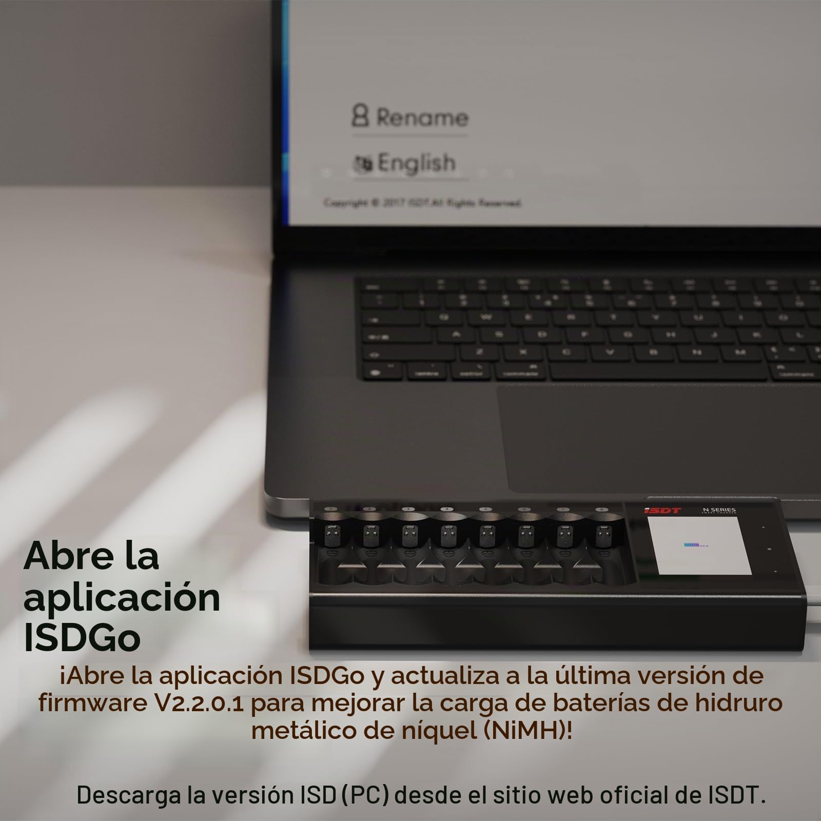ISDT N8 - Cargador de Pilas para 8 Pilas AA y AAA de NI-MH, NI-CD, Iones de Litio, Litio-ferrofosfato, Eneloop, Panasonic, Varta, Ansmann con función de análisis de Descarga