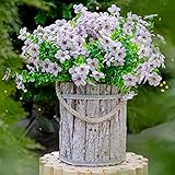 AXYLEX Artificial Flowers for Outdoors Fake Plants - 16 Bundles Faux Outside Greenery Boxwood No Fad