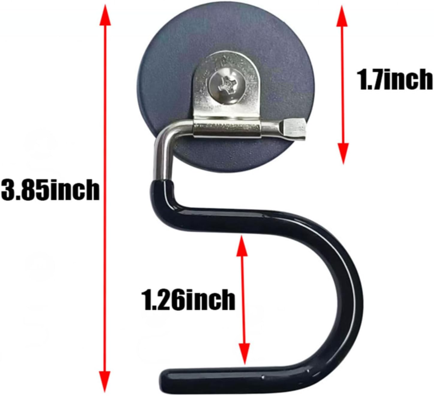 2PCS Magnetic Broom Rack Magnetic Hook S-Shaped Wall-Mounted Stainless Steel Heavy Duty Broom Mop Handle Holder for Kitchen Garage