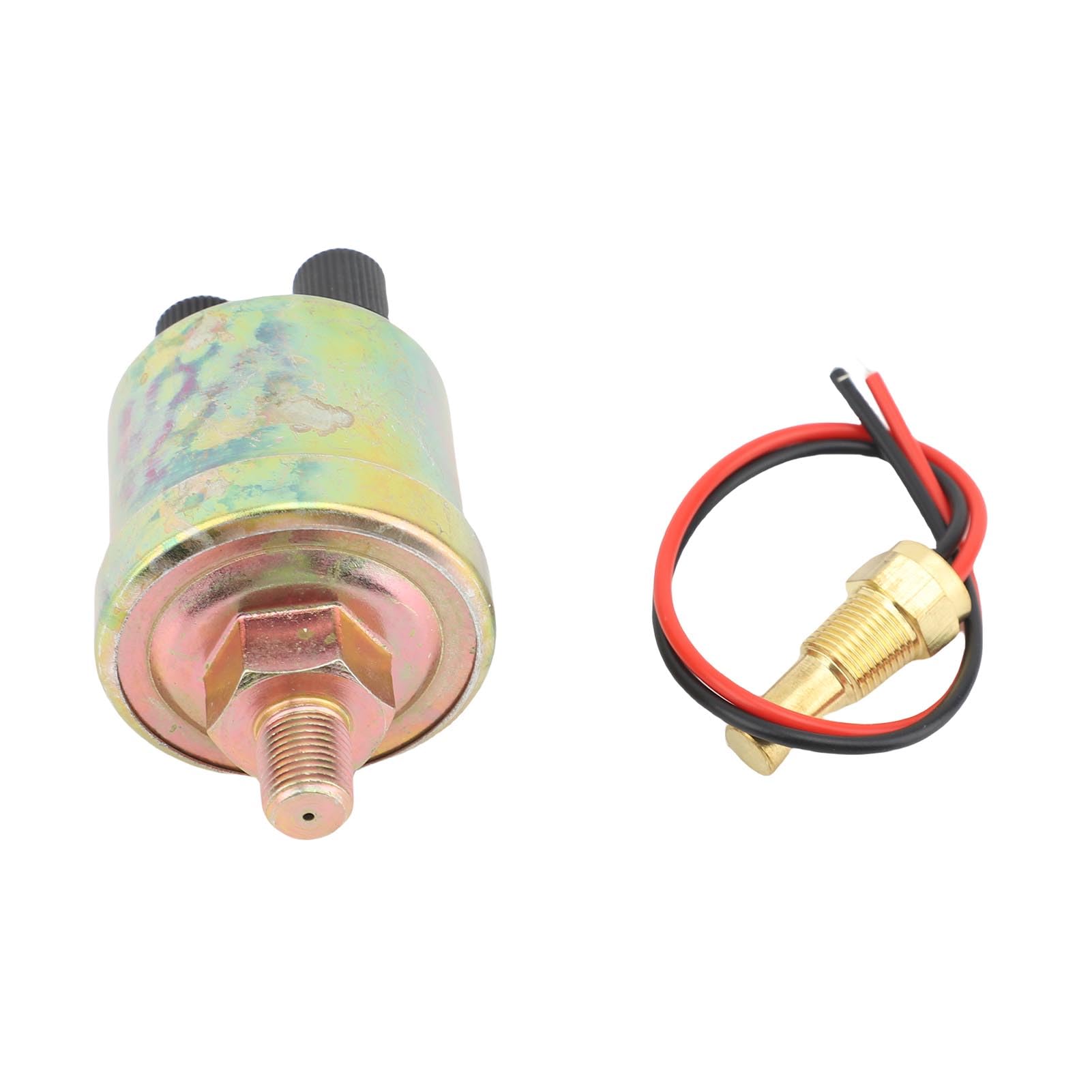 Fabater 3 w 1 Temperatura Płynu Chłodzącego Silnik Miernik Ciśnienia Woltomierz Akumulatorowy Zestaw Wskaźników 52mm Cyfrowy Wyświetlacz Samochód łódź RV Truck (Biała tarcza w kolorze srebrnym)