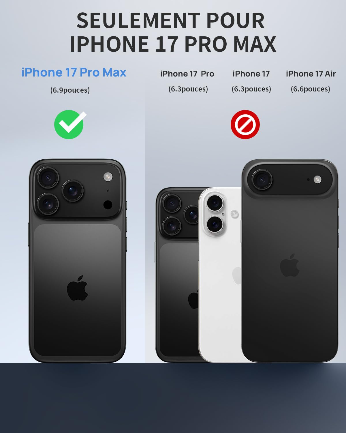 Lanhiem Coque pour iPhone 17 Pro Max IP68 Étanche 360 Integrale Antichoc | Noir,Imperméable,Waterproof,Étui avec Protection écran,Antipoussière,Incassable,Compatible avec MagSafe,Renforcée,Chantier