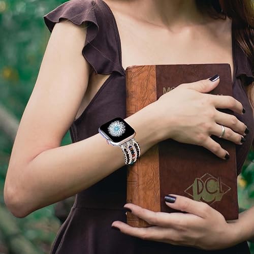 Miniatura 4 de Somesame Pulseras trenzadas bohemias compatibles con Apple Watch Band de 1.614 in 1.575 in 1.496 in 1.654 in 1.732 in 1.772 in 1.929 in, correa