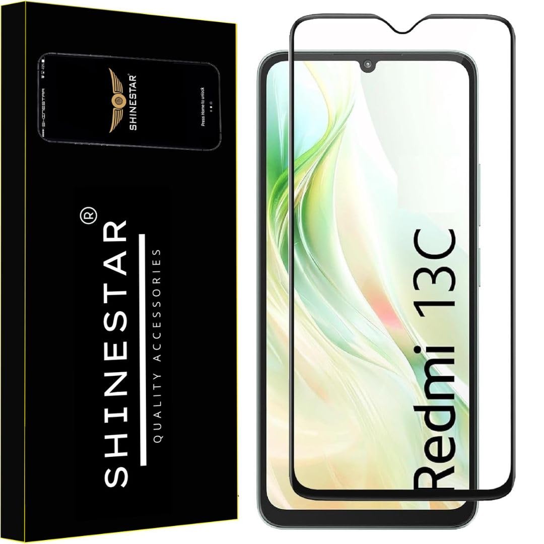 SHINESTAR Tempered Glass Screen Protector Compatible For Redmi 13C 5G / Redmi 13C 4G / Poco C65 (Black) Edge To Edge Coverage With Easy Installation for Smartphone (B0D37R7SW3) Amazon Price History, Amazon Price Tracker