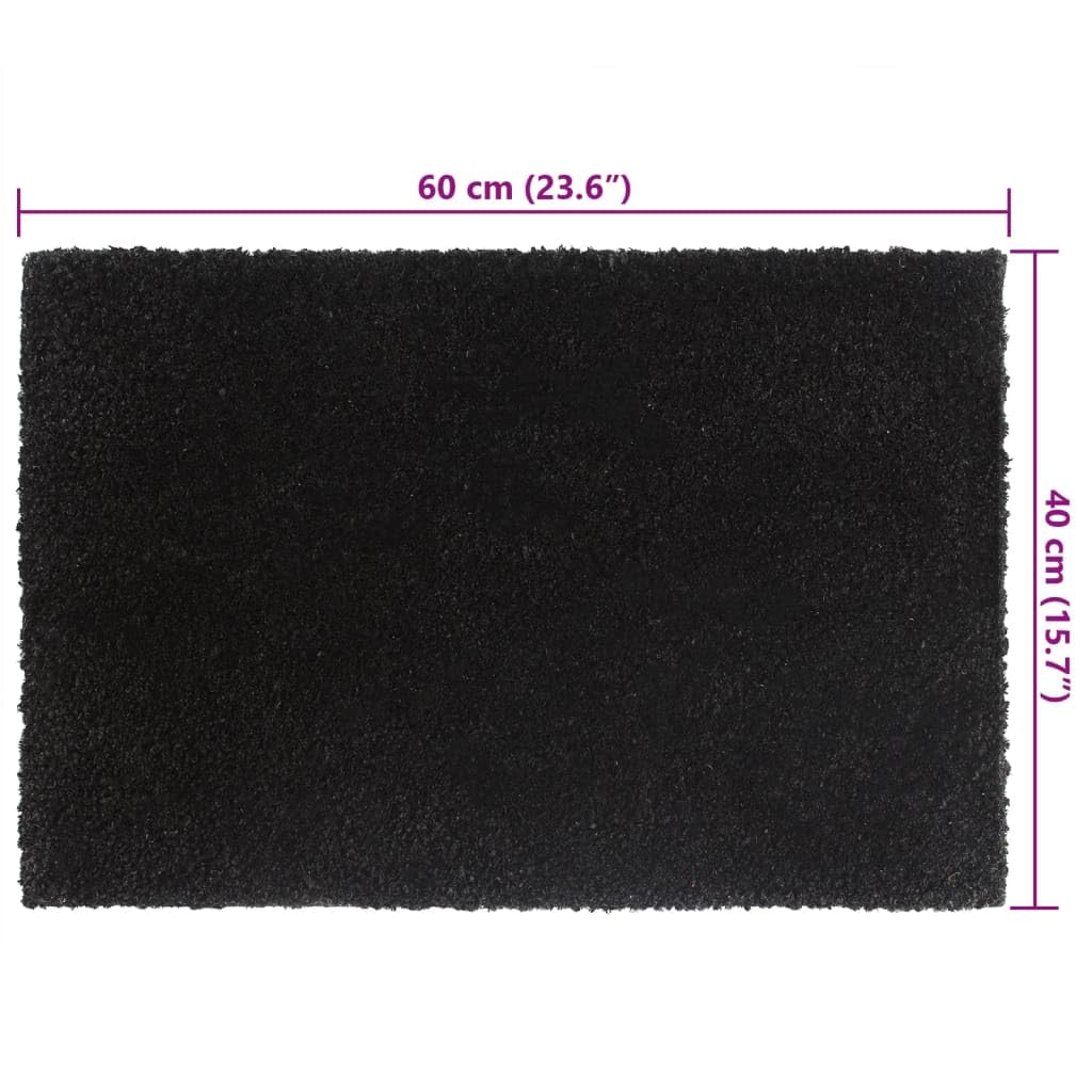 vidaXL Tapis de Porte 5 pcs Noir 40x60 cm Fibre de Coco touffeté, paillasson d'entrée, Tapis de Sol, paillasson d'extérieur, Tapis d'entrée