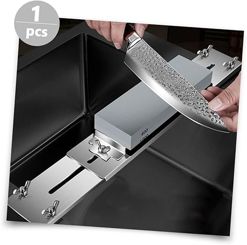 Miniatura 9 de MAGICLULU Soporte de afilado Sacapuntas de fregadero ajustable Sacapuntas de metal Base ajustable Fregadero de acero inoxidable Soportes de metal
