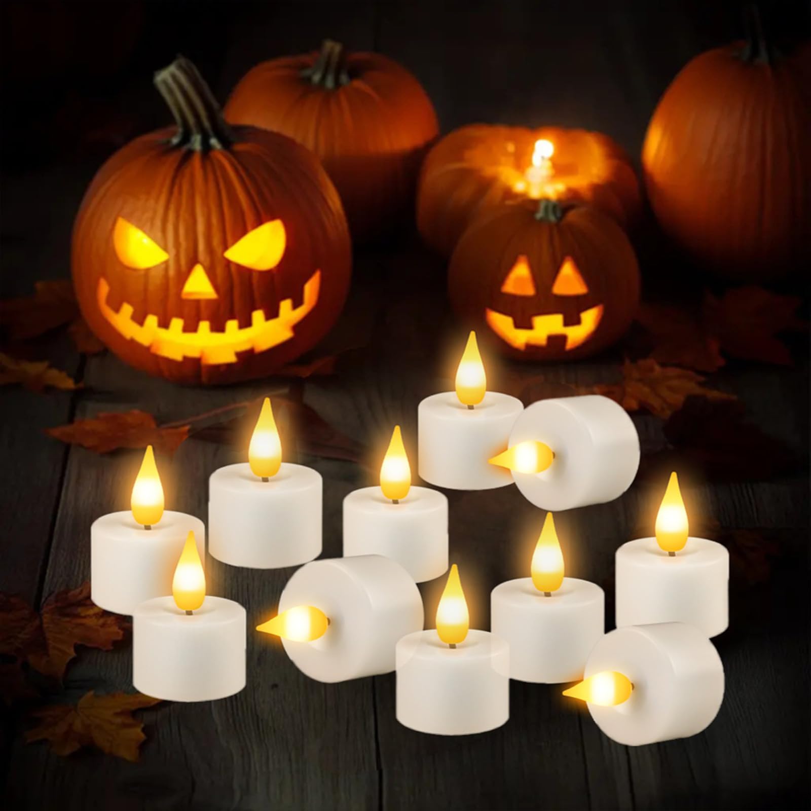Candele LED Piccole per Tavolo del Tè, Effetto Luce Fiammeggiante per Atmosfera Accogliente, Set da 6/12 pezzi, Ideali per Decorazione del Tè e Cena Romantica