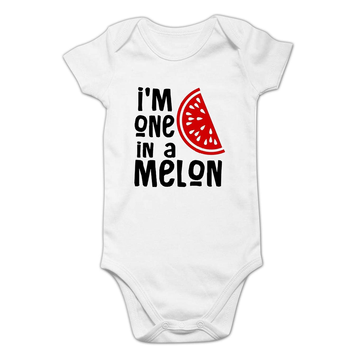 Funcart I'm One in a Melon Baby Romper Size 20x17 Inches(9-12 Months) White