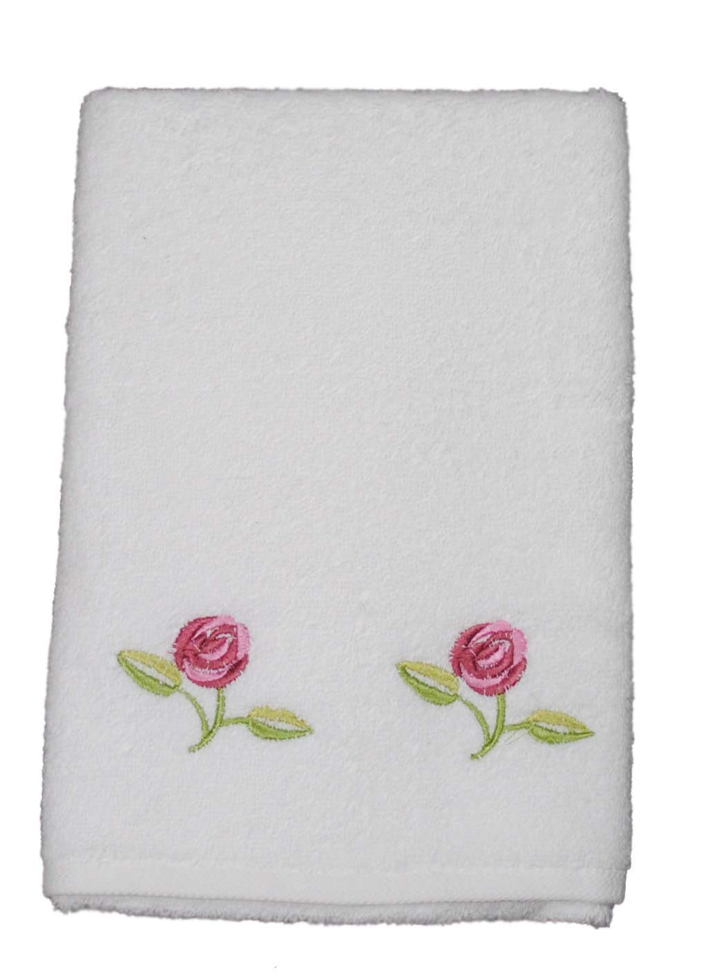 Justina ClaireHand Towel in a Rennie Mack Pink Rose Design
