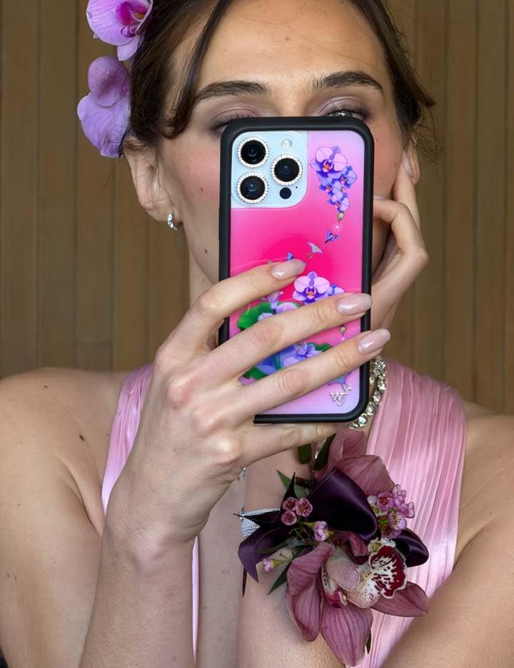 Image of Wildflower Cases - Compatible with iPhone 16 Pro Max | Protective Black Bumper, 6.5ft Drop Test Certified, Women Owned Small Business | Butterfly Dreams