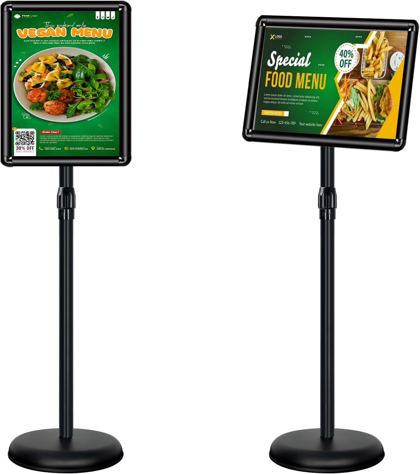 Amazon.com: Azar Displays 300355-BLK Double Sided Magnetic Sign Holder ...