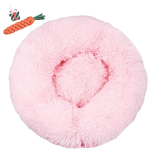 Chickwin Cama Gato Suave Cama Perro Redonda, Mascotas Calentito Cojín Lavable Invierno de Felpa