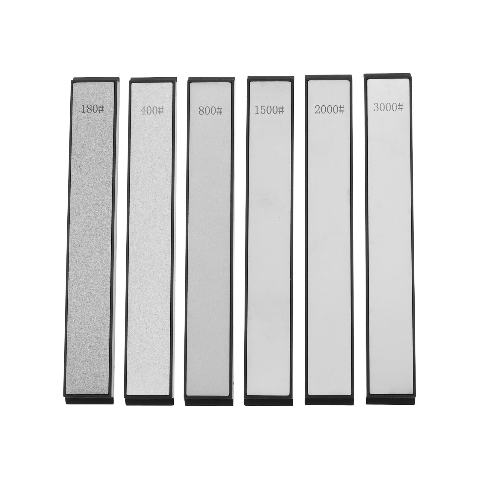 ECSiNG 6Pcs 23×8×160mm Diamond Sharpening Stones 180# 400# 800# 1500# 2000# 3000# Compatible with XARILK K-nife Sharpening System