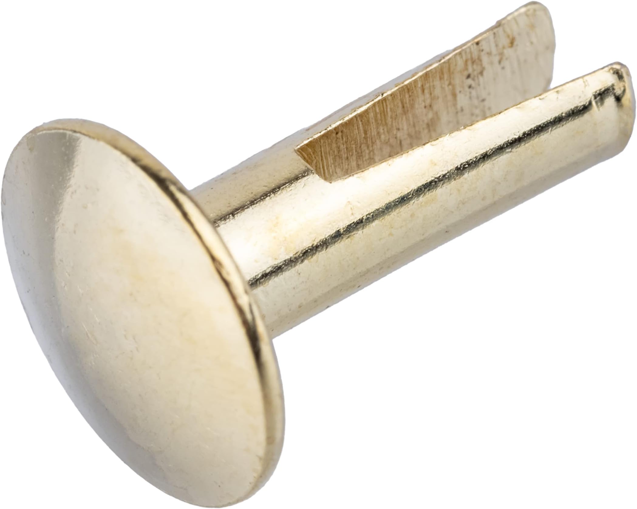 Split Rivets Brass Plated Steel | 1/2" Long | Pack of 50 Rivets | TKR-12