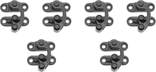 FDXGYH 6 piezas de cierre de gancho antiguo con cierre de brazo oscilante, cierre de gancho de aleación de zinc estilo vintage con tornillos de