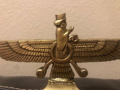 Miniatura 2 de Generic Estatua Farvahar zarathustra Decoración para el Hogar 6 "x 4" Regalo Amor Antiguo, Dorado