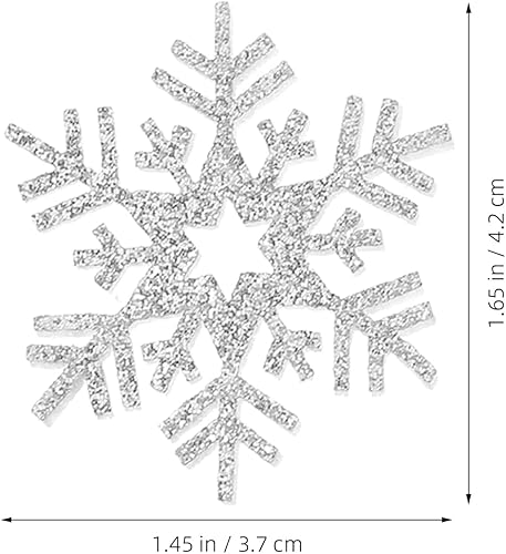 Miniatura 4 de EXCEART Parches de bordado de Navidad, parches de copo de nieve, parches para planchar en ropa, fiesta, decoración de Navidad, manualidades,