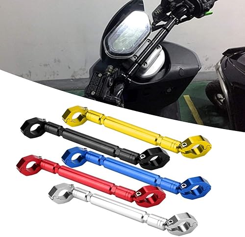 Miniatura 10 de Barra de equilibrio de motocicleta, barra transversal universal de 0.866 in para manillar de motocicleta, barra transversal de manillar ATV aleación