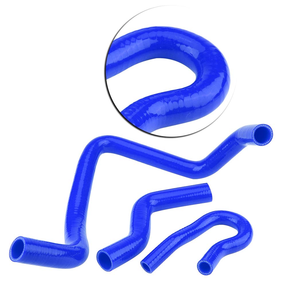 Kit Tubo Flessibile per Radiatore Automatico in Silicone Rosso 9 Pezzi per per Civic D15 D16 SOHC EG EK 1992 2000 Tubi per Radiatore in Silicone per Auto Buona Inerzia e (Blu)
