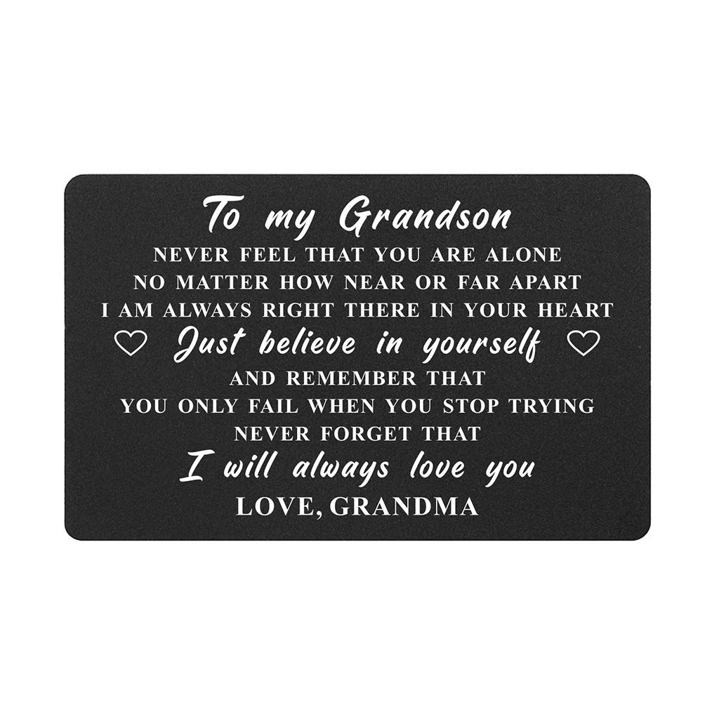 Amazon.com : To My Grandson Gifts Wallet Card from Grandma Grandmother,  Never Forget I Love You Grandson, Marine Grandson, Grandson Wedding Card, Grandson  Graduation Birthday Christmas Card : Office Products