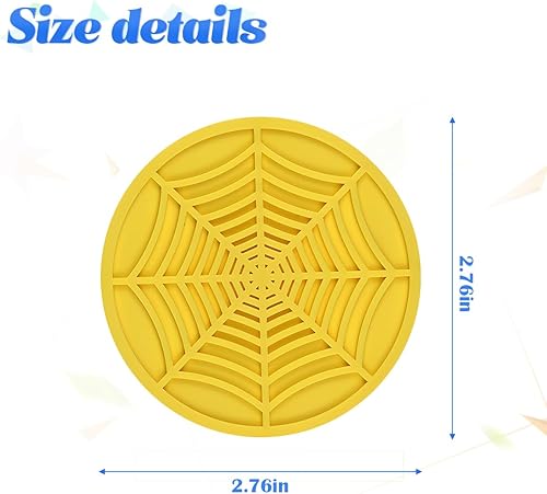 Miniatura 8 de BESULEN Portavasos para automóvil, paquete de 4 alfombrillas antideslizantes de PVC con telaraña, 2.75 pulgadas, portavasos universales de drenaje,