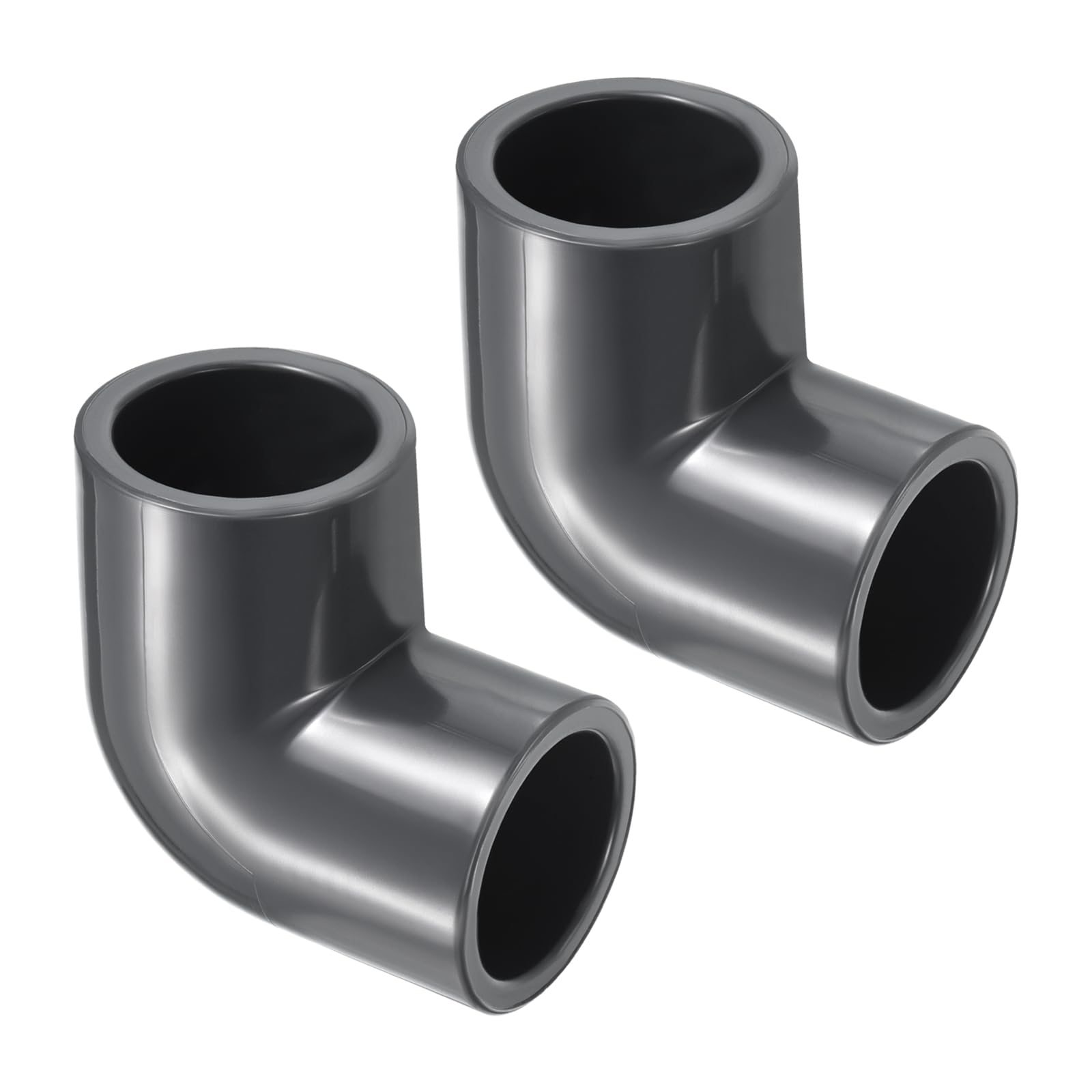 YOKIVE 2 Pcs Pipe Fittings, Elbow Schedule Socket 90 Degree Adapter Connector, Great for Swimming Pool Drainage System (Gray