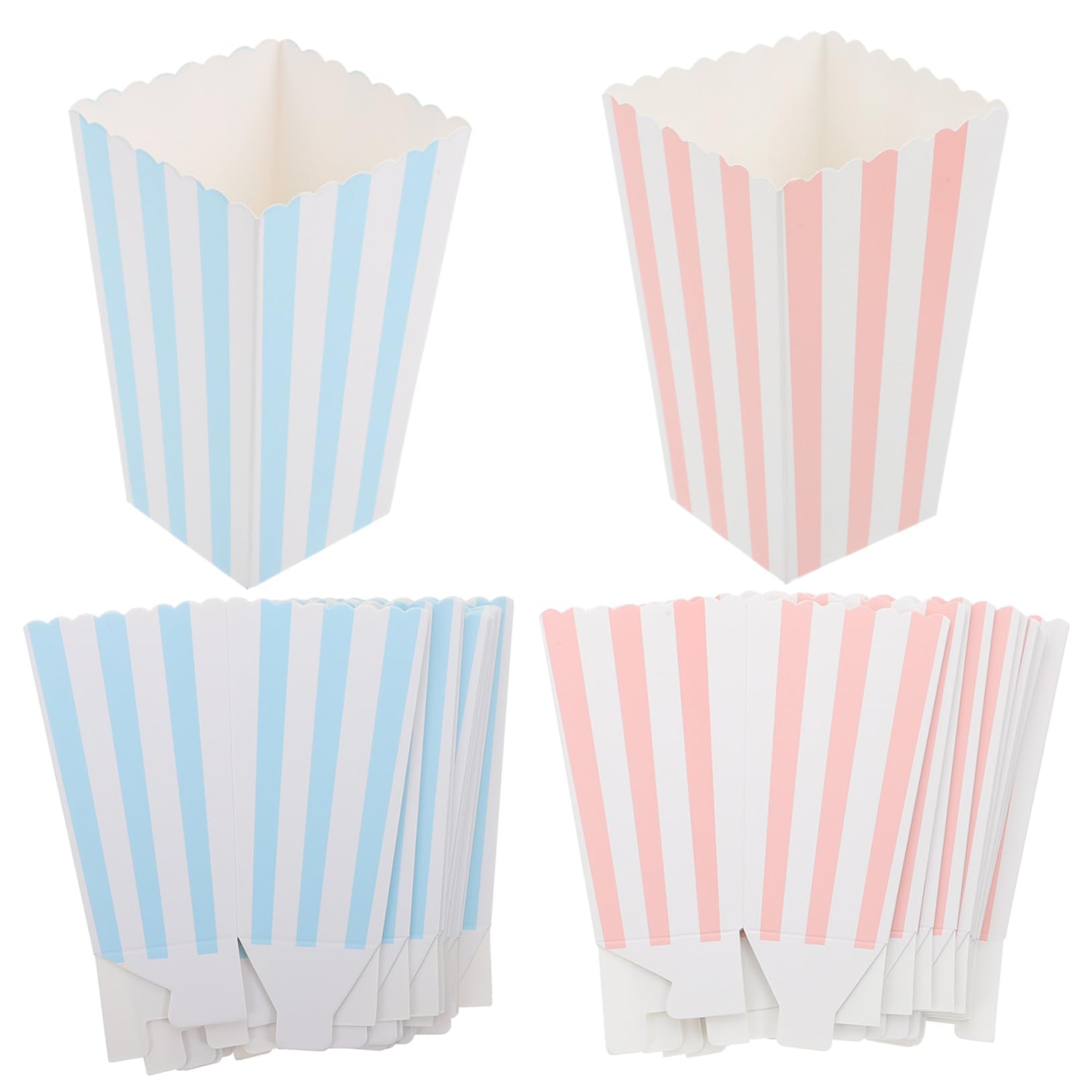 UTHCLO 24pcs Paper Popcorn Boxes Movie Theater Popcorn Containers Movie Night Snack Set