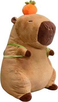 32 Inches Brown Chubby Capybara Plush, Giant Soft Stuffed Toy for Children