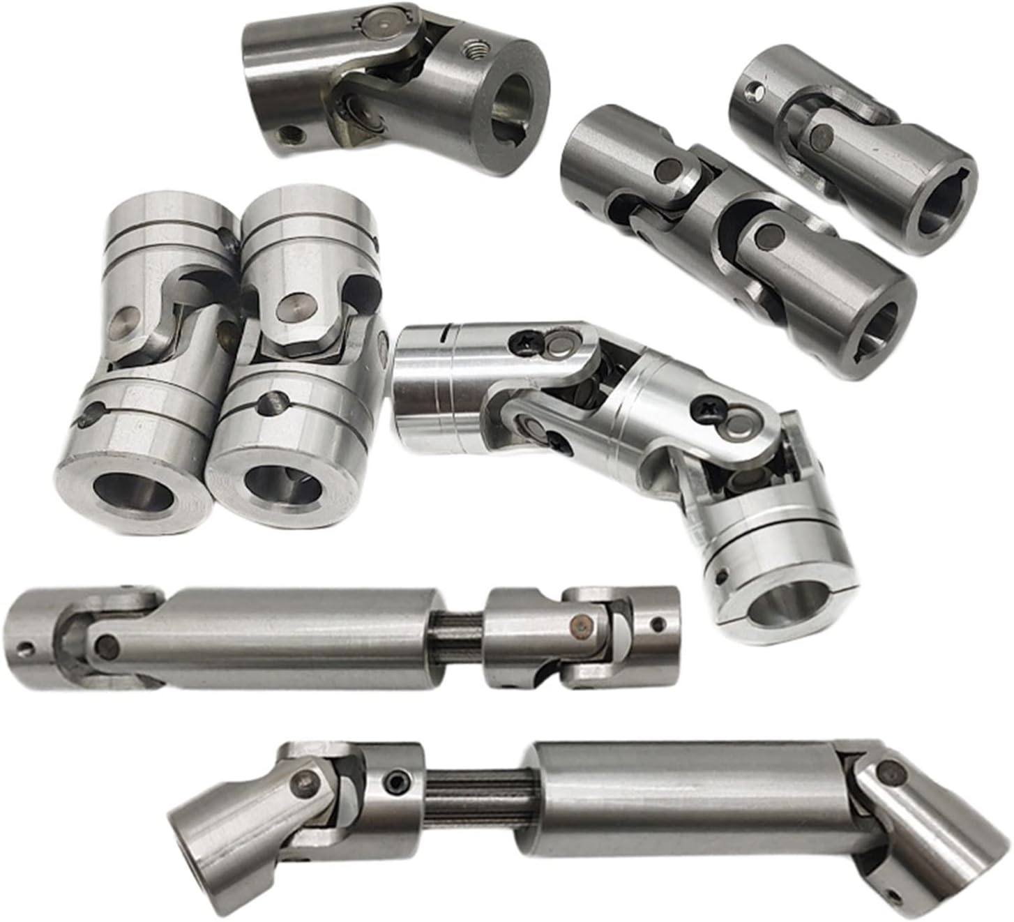 Universal Joints Cross Universal Joint WSD Telescopic Cardan Joint Precision Single and Double Shaft Coupler Metal Universal Joint Coupling for Connecting Model Cars, Model Ships, Robots, et(07G)