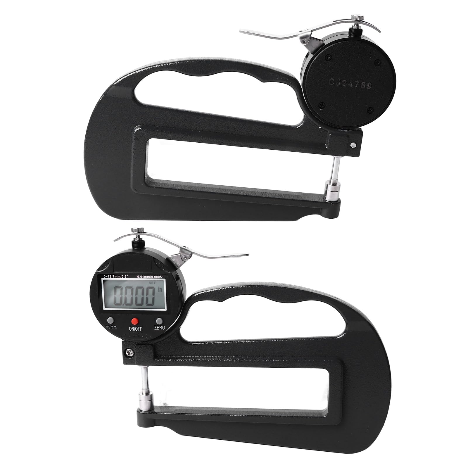 Medidor de Espesor Digital Premium con Pantalla Cristalina 0,0005 Pulgadas 0,01 Mm Precisión 120 Mm Utensilio Herramienta de Medición Máxima de Espesor