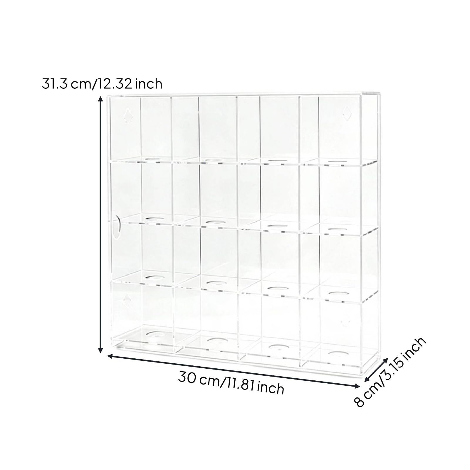 Caja Expositora Pelotas Golf Transparente Expositor Acrílico con Puerta slizante Metacrilato Organizador para Coleccionistas, Escritorio , 16 Rejillas