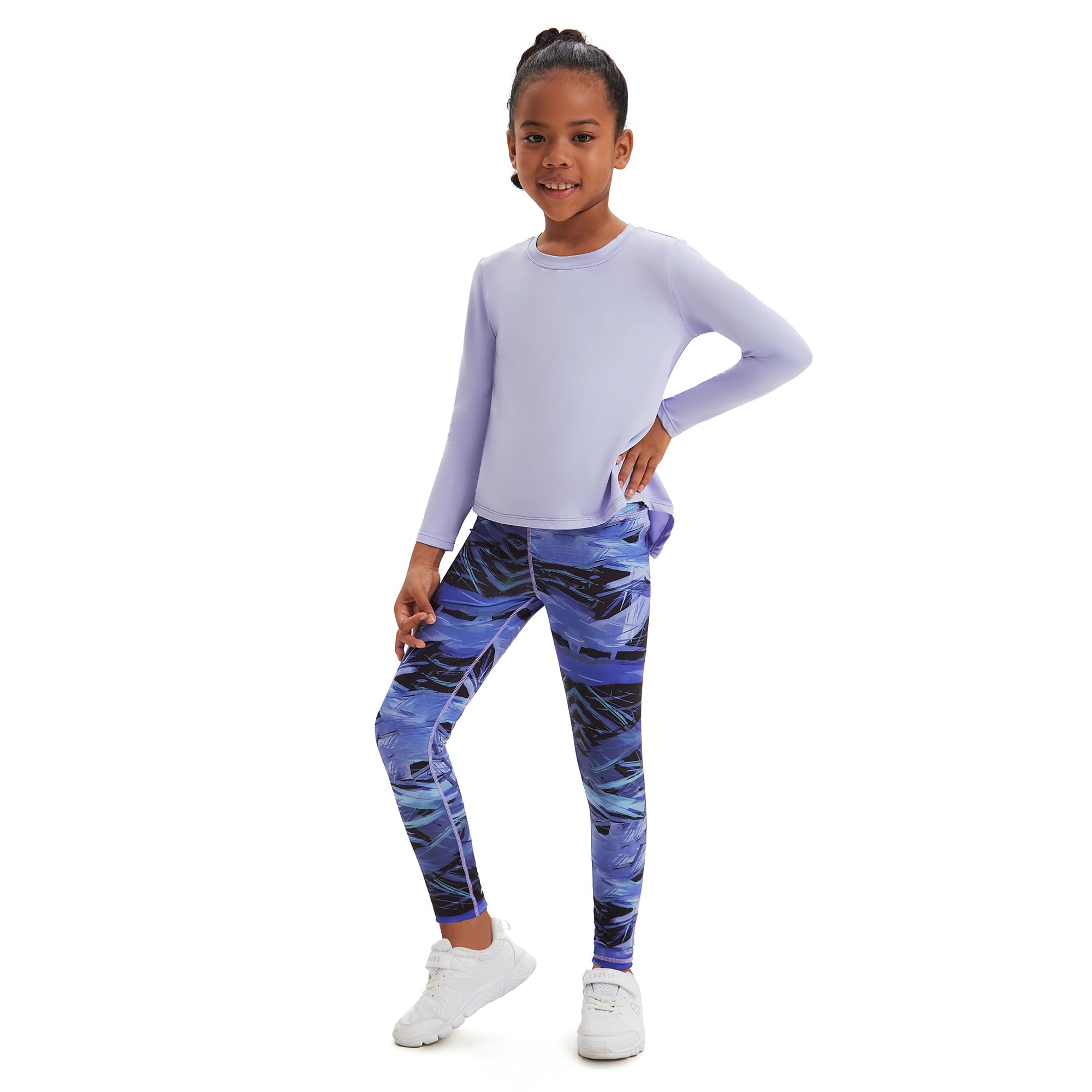 Mädchen Split zurück lange Ärmel Trainingsanzug 2PCS, Pullover Sweatshirt + Hose Jogging-Anzug für Kinder Jugendliche Frühling Herbst Outdoor Sport Yoga Set（Alter 5-14Jahre）